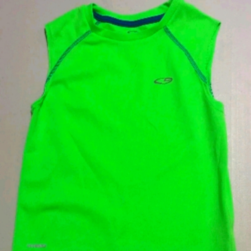 Champion Duo dry boys kids Green tank top Sleeveless size L (12-14)
